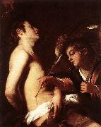 BAGLIONE, Giovanni St Sebastian Healed by an Angel  ed china oil painting artist